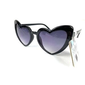 CaliBlue Heart Sunglasses Black Gradient Lenses UVA UVB Protection